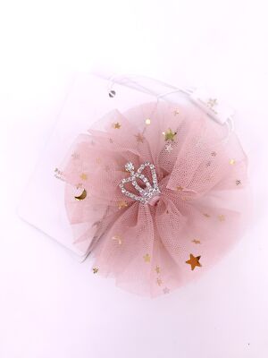 Haarspange Mädchen, Rosa Krone Diamond