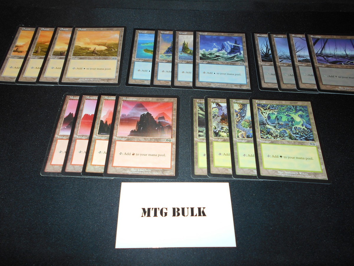 20 Basic Land - URZA'S SAGA - 1x of each art - Sets - Magic MTG