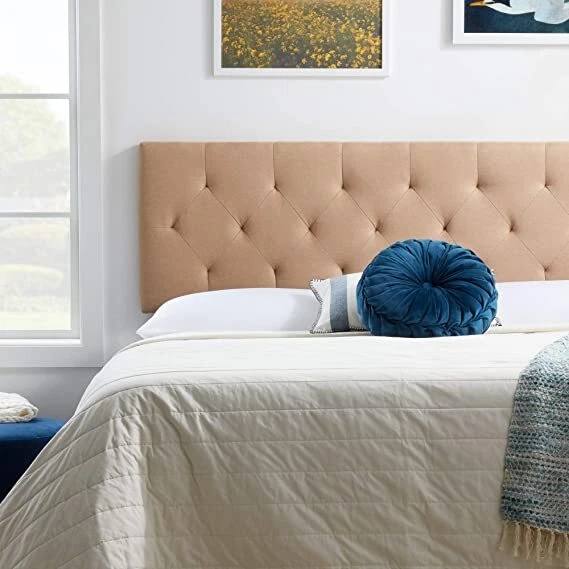 Lucid Mid Rise Diamond Tufted Upholstered Headboard Attach Frame