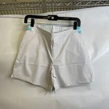 CABANA LIFE Performance Shorts Women's Size L White 779-ESS-11780 