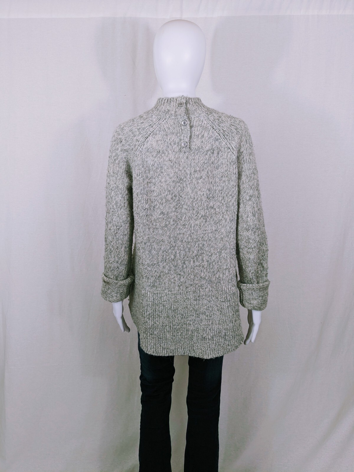 Max Studio Light Gray Mock Neck Pullover Sweater … - image 2