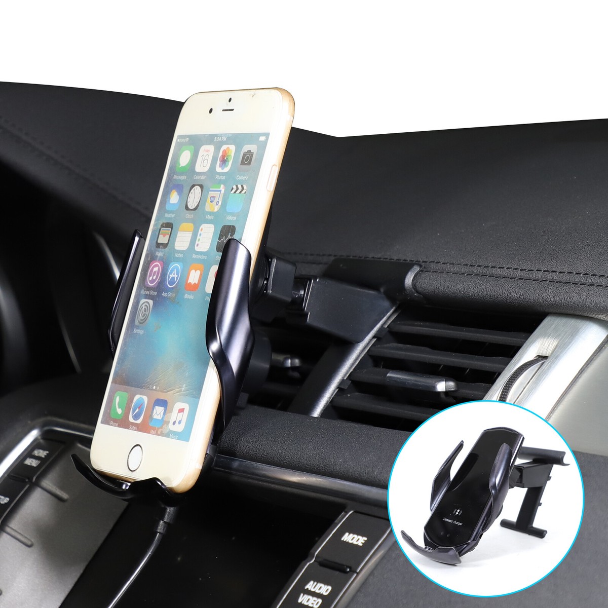 Dashboard Wireless Charge Cell Phone Holder For Range Rover Evoque