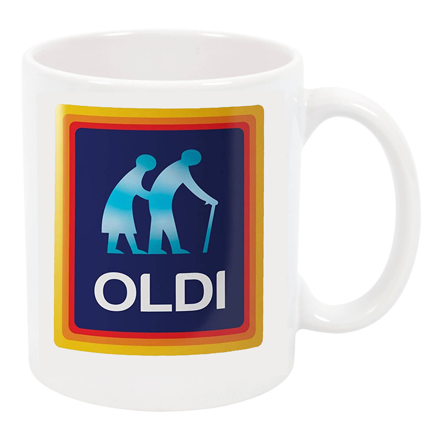 Oldi Funny White Coffee Mug for a Humorous Morning Boost