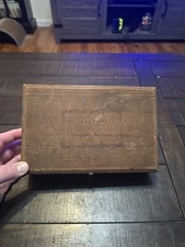 Kingsley Machine Empty Small Parts Wooden Box, Empty Hinged