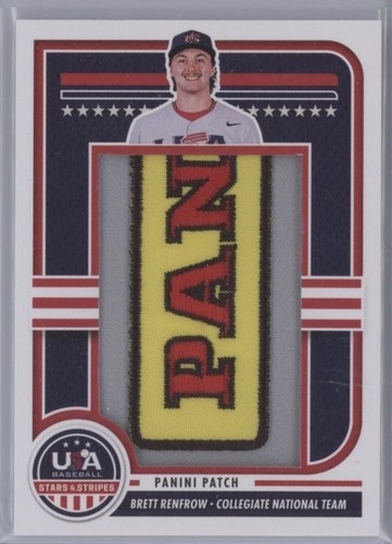 BRETT RENFROW 2025 Panini USA Stars & Stripes PANINI PATCH TAG RC 1/1 Hokies #CW