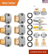 Easy Install Zinc-Aluminum Coupling Set for 5/8" & 3/4" Garden Hoses - 3 Sets