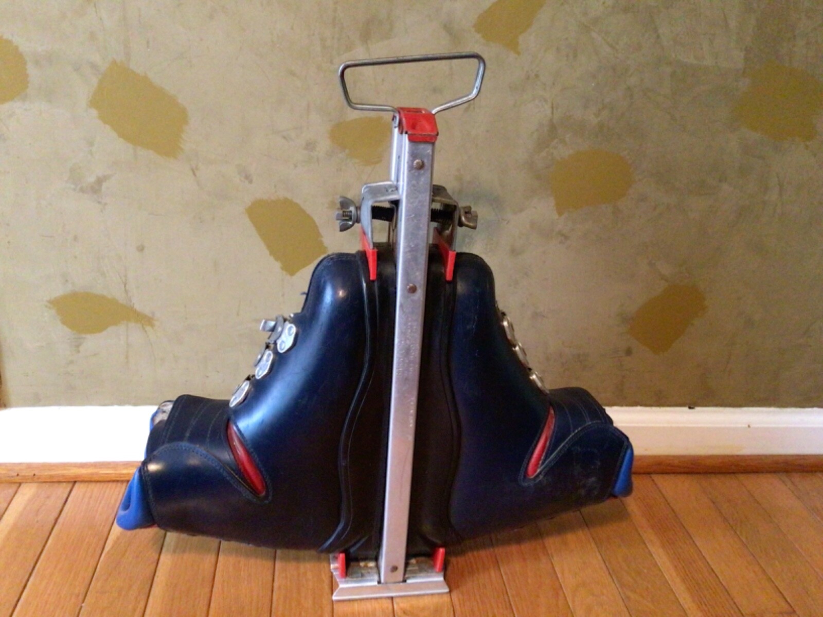 SALOMON Stivali da sci vintage Rieker Germania in pelle fibbie in metallo con portasciugatura