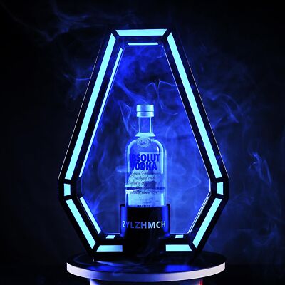 LED Lighted Liquor Bottle Display Shelf, Ace of Spade Champagne