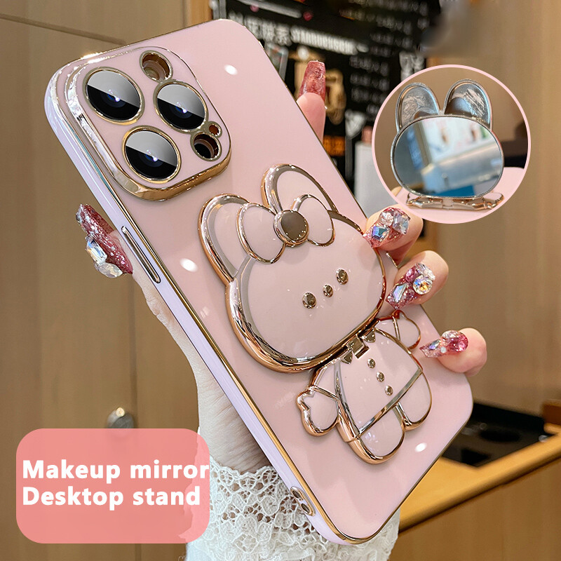 For iPhone 14 Pro Max 13 12 11 XS XR Cartoon Rabbit Invisible