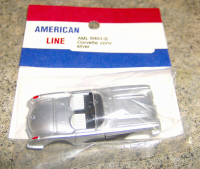 ''NEW'' JOHNNY LIGHTNING T JET SILVER CORVETTE(PULL BACK) HO BODY UNDER AMER LIN