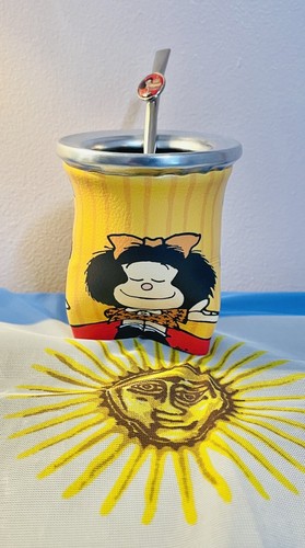 Mate cop yerba argentina - Mafalda + lampadina paglia Mafalda - Foto 2 di 3