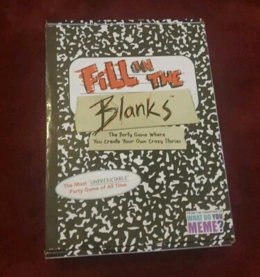 Fill In The Blanks New Board Game Sealed Open Box