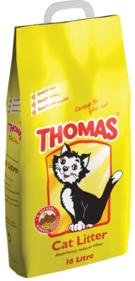 Thomas Katzenstreu 16ltr hochsaugfähig zuverlässige Katzenhygiene einfach reinigen