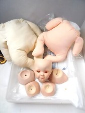 Doll Parts Lot- 2 Stuffed Bodies, 4 Shoulders 1 Head-Ceramic/Bisque
