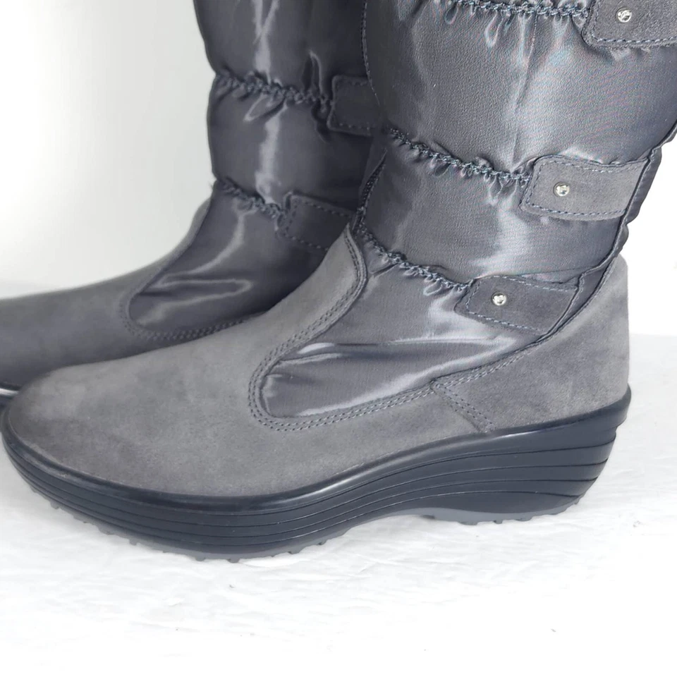 Pajar Канада женщин Mia US7,5 EU38 серый замши искусственного меха на танкетке зимние ботинки - Изображение 2 из 4