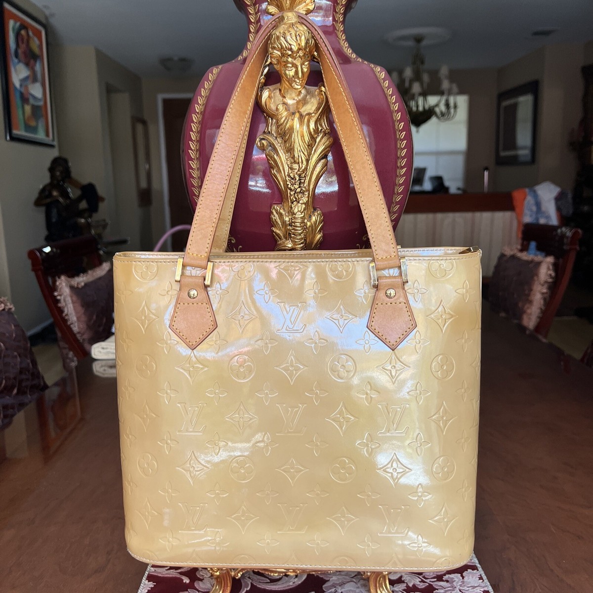 Louis Vuitton Monogram Vernis And Vanchetta Leather Houston Louis Vuitton Monogram Vernis And Vanchetta Leather Houston