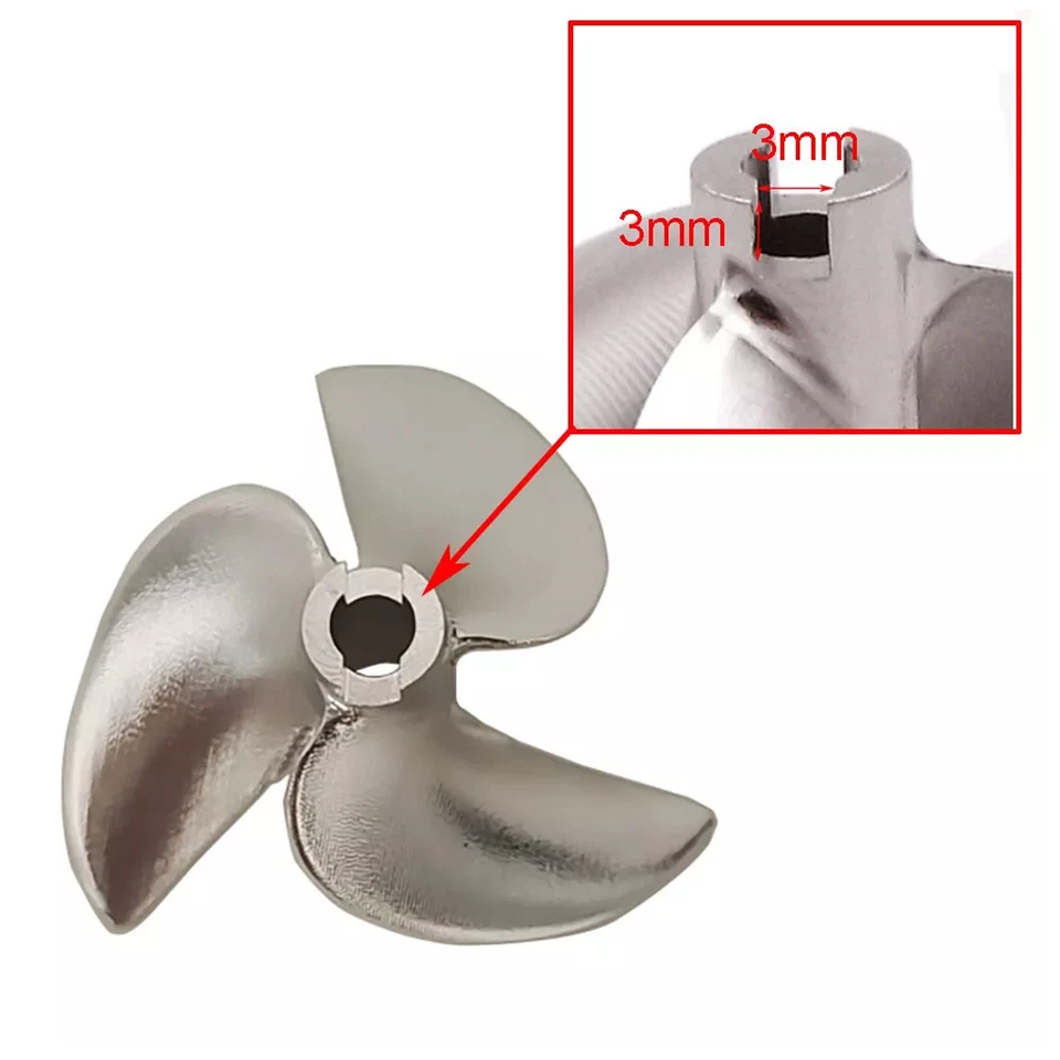 RC Boat Propeller CNC 4.76mm 3/16" 40/42/45/50mm P1.6 Prop for RC Speed Boat CAT - Image 3 of 4