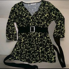 Vtg 90s Y2K Babydoll Top Sz L Fairy Grunge Retro Atsy Hippie Psychedelic Stretch