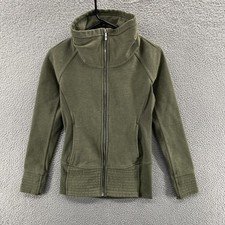 Lululemon Jacket Womens 6 Green Radiant II Full Zip Funnel Neck Sweatshirt