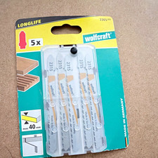 wolfcraft LONGLIFE Stichsägeblätter HSS 100 mm 5x Nr. 2315 Holz/Kunststoff