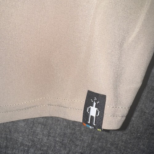 Smartwool Men Everyday Short Sleeve Button Down Shirt Dune Beige Sz M NEW $85 - Picture 3 of 9