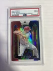 2021 Panini Prizm Mike Trout Stained Glass Red White Blue #SG-1 Angels PSA 9