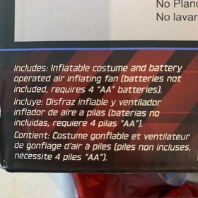 Sonic The Hedgehog 3 Unisex Child Inflatable Halloween Costume OS (see chart)