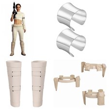 Star Wars Padme Amidala Cosplay Belt+Leg Covers+Armband roleplay party props set