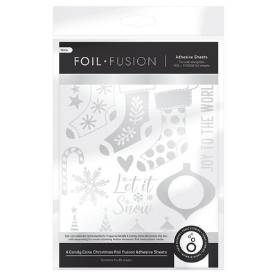 Tonic Studios Foil Fusion Adhesive Sheet-A Candy Cane Christmas - 2 Pack