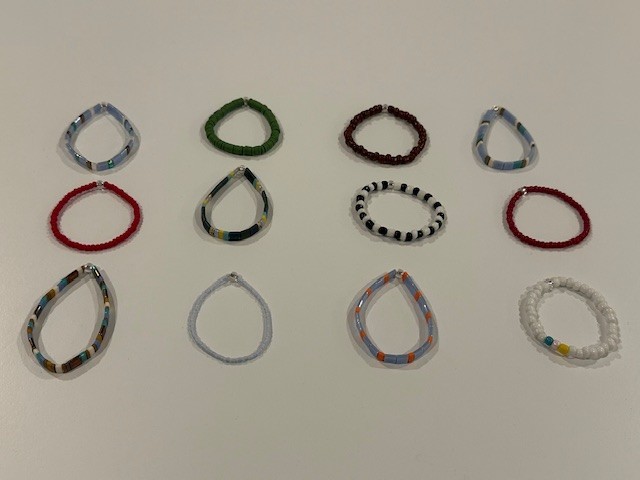 WHOLESALE Lot of 12 New Toddler Child Stretch Bracelets-Tila, Seed, Heishi-1.5"