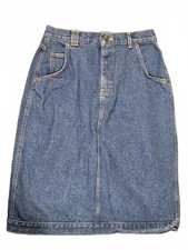 Vintage Lee Denim Midi Skirt Sz 16 80s 90s Western