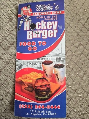 Mike's Sandwich Shop LA CA Post Card Coca Cola Coke Sign + Menu. 1960s.  2 Items