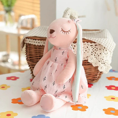 1pc 35cm Long Ear Rabbit Plush Toy Baby Sleep Comfort Doll Pink Gift - NEW
