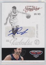 2012-13 Panini Signatures Red 30/49 Zaza Pachulia #173 Auto 0b2