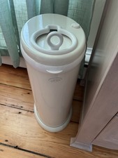 Ubbi Stainless Steel Diaper Bin Pail White