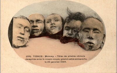 INDOCHINA - Monay - chinesischer Piratenkopf läuft am 28. Januar 1895