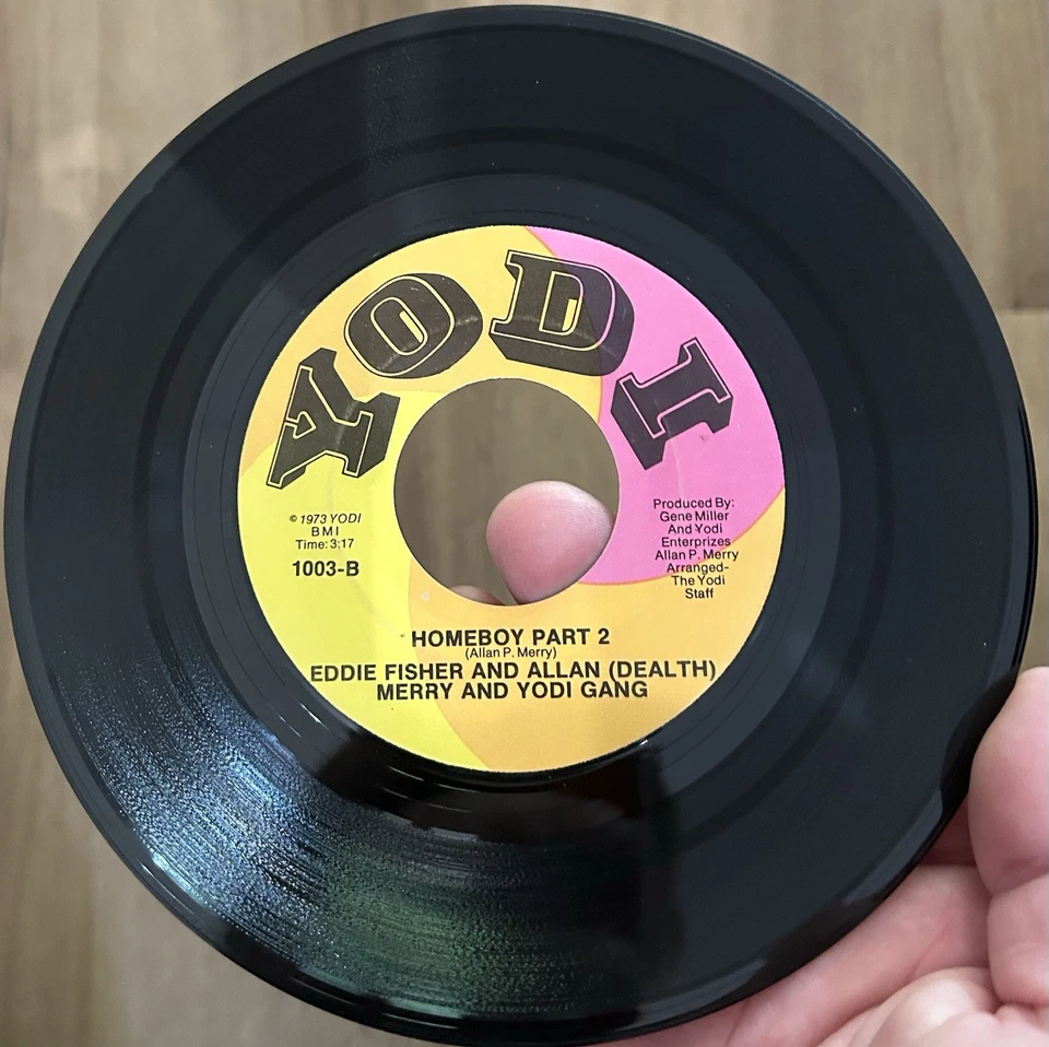 RARE Jazz Psych Funk 45 EDDIE FISHER & ALLAN DEALTH MERRY YODI GANG Homeboy EX* - Image 4 of 4