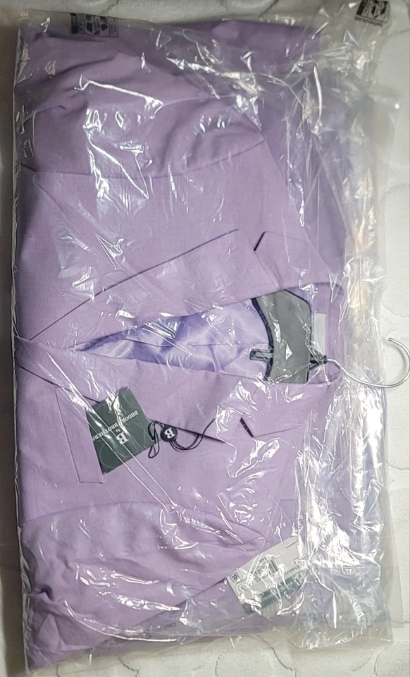 B By BROOKS BROTHERS Big Boys Chambray Classic-Fit Sports Coat in Lilac 14R NEW - Image 4 of 4