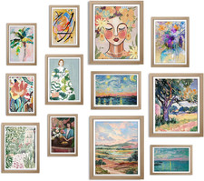 12 Pcs Colorful Vintage Eclectic Wall Art Prints - Retro Modern Abstract Aesthet