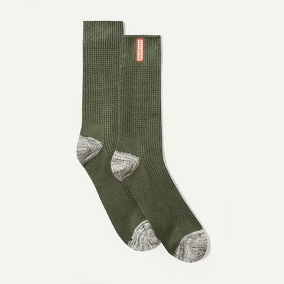 SealSkinz Bradenham Bambus mittellange leichte Waffel Strick Socken - grün