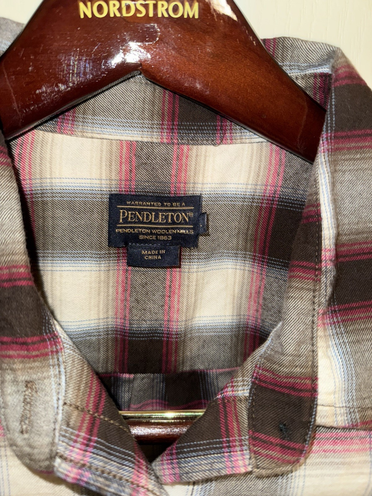 Pendleton Plaid Multi Colored Size Large Button D… - image 16