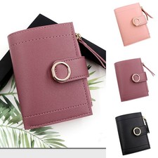 Ladies Short Small Money Purse Wallet Women PU Leather Folding Coin Card Holder