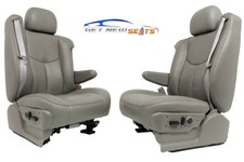 99 - 06 Silverado Sierra Tahoe Yukon Heated Power Leather Seats Pewter Gray Oem 99 - 06 Silverado Sierra Tahoe Yukon Heated Power Leather Seats Pewter Gray Oem