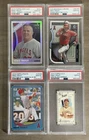 (4) PSA 10 Mike Trout Card Lot Topps Bowman Refractor 2013-15 Rare Low Pop