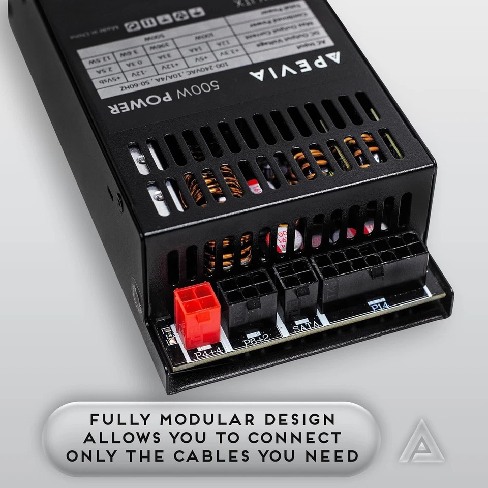 ITX- Mini ITX/Flex ATX / 1U 500W Fully Modular Power Supply, Full Range Activ... - Image 3 of 4