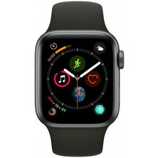 SMARTWATCH APPLE WATCH 4 44 MM GPS WIFI ALUMINIUM GRIS SIDÉRAL BRACELET NOIR