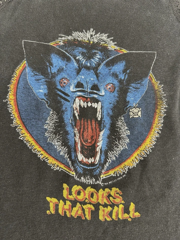 Camiseta sin mangas vintage para mujer Motley Crue Shout At The Devil de doble cara Foto 4 de 4