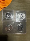 Lot of 4 Proof Franklin Half Dollars – 1962 – 90% Silver - From US Mint Sets A49