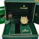 Men's Rolex Datejust 14KYG Watch Head Ref.#15037 w/Box Champagne Dial W451-3