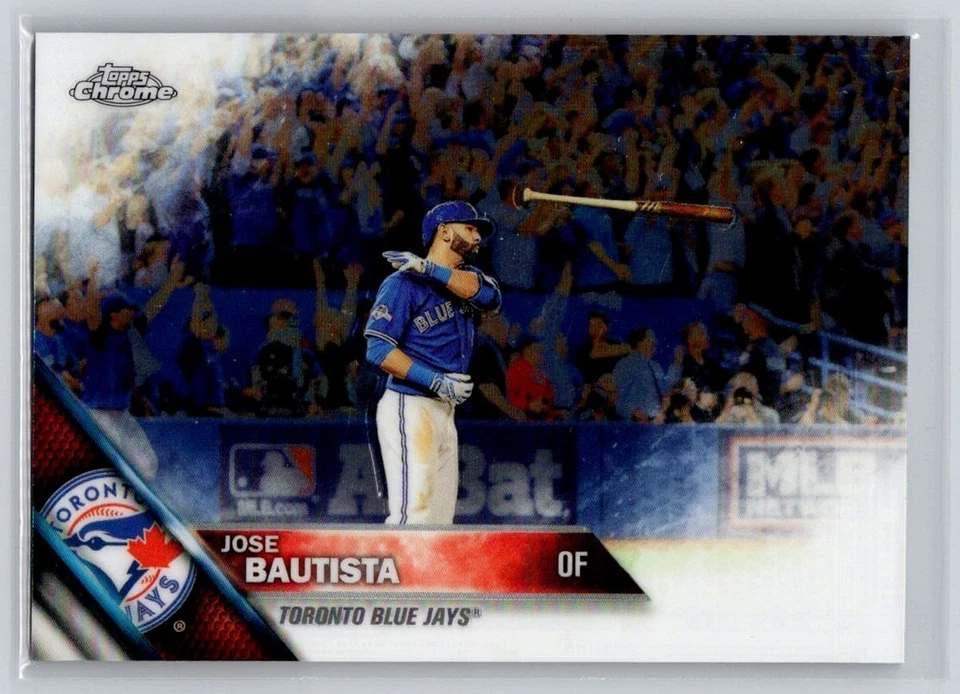 Jose Bautista (2015 ICONIC BAT FLIP)- 2016 Topps Chrome #191 - Toronto Blue Jays Foto 3 de 4